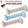 2pcs Pet Teeth Molar Toys TPR Chewing and Nibbling Dog Toothbrush Toys Teeth Grinding Teeth Tease Dog Stick dog toy - Cherry blossom powder - 2pcs