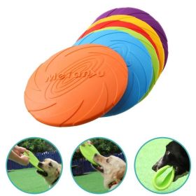 Pet UFO Toys New Small Medium Large Dog Flying Discs Trainning Interactive Toy Puppy Rubber Fetch Flying Disc 15CM - Purple