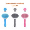 One-click Hair Removal Pet Comb Cat Comb Automatically Faded Dog Comb Pet Supplies Dog Brush Pet Accessories Pet Grooming - blue