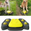 Dog Sprinkler Outdoor Canine Water Fountain Easy Paw Activated 2 Aqua Outlet Modes Hose Dispenser for Big and Small Dogs - Yellow