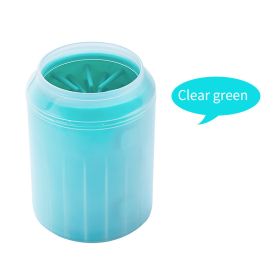 1pc Pet Paw Cleaner. Pet Cleaning Foot Cup For Dog And Cat; Pet Grooming Supplies - Green - M