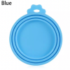 Pet Food Can Covers; Universal Safe Silicone Dog & Cat Food Can Lids; pack of 2 - Blue