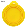 Pet Food Can Covers; Universal Safe Silicone Dog & Cat Food Can Lids; pack of 2 - Yellow