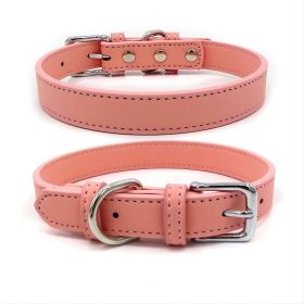 New Soft Puppy Collar For Dog And Cat; Leather Pet Collar Necklace For Small Medium Dog; adjustable dog collar - Light Brown - XS:1.5cm*30cm