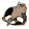 Dog Harness; large dog training tactical chest strap; K9 pet chest strap; vest type reflective dog rope; explosion-proof impulse traction - black - L