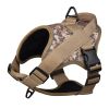 Dog Harness; large dog training tactical chest strap; K9 pet chest strap; vest type reflective dog rope; explosion-proof impulse traction - black - S