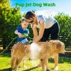 Pet Dog Wash Outdoor, High-Pressure Pet Shower Sprayer Dog Shower Brush And Pet Grooming Comb For Watering Flowers, Car Washing, Pet Bathing - Green