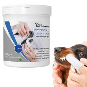 Grooming Wipes Pet Teeth Cleaning Wipes for Dogs & Cats, Dental Wipes for Dogs Teeth - 50pcs