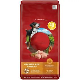 Dry Dog Food for Adult Dogs Chicken and Rice Formula;  40 lb Bag - 40 lbs