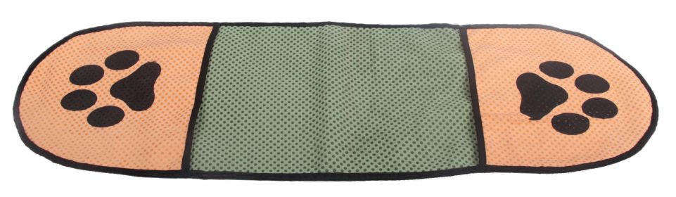 Pet Life 'Dry-Aid' Hand Inserted Bathing and Grooming Quick-Drying Microfiber Pet Towel - Khaki / Green