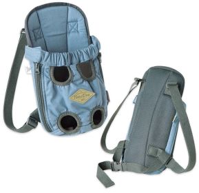 Touchdog 'Wiggle-Sack' Fashion Designer Front and Backpack Dog Carrier - Blue - Medium