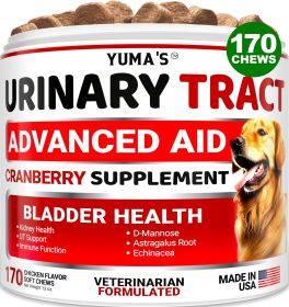 Dog UTI Treatment 170 Treats Cranberry Supplement for Dogs Bladder Control for Dogs - Yuma'S