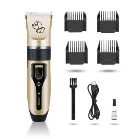 IK Pet Clippers , Rechargeable Cordless Electric Trimmer Grooming Clippers Set - Gold