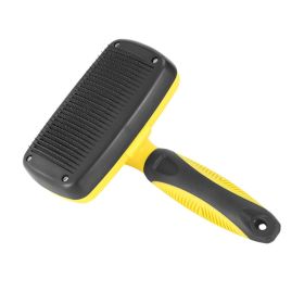 Pet Hair Grooming Remover Pets Dogs Grooming Tools - Yellow - Grooming Brush