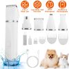 4 In 1 Electric Pet Dog Cat Grooming Kit Cordless Rechargeable Pet Hair Trimmer - White