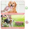 Dog Cat Bath Brush Comb Silicone Rubber Dog Puppy Massage Brush Hair Fur Grooming Cleaning Brush Soft Shampoo Dispenser - Pink