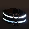 Glow-In-The-Dark Pet Collar For Dog & Cat; LED Dog Collar For Night Walking; USB charging - Orange - L