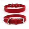 New Soft Puppy Collar For Dog And Cat; Leather Pet Collar Necklace For Small Medium Dog; adjustable dog collar - Pink - S:1.5cm*37cm