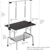 36" Professional Dog Pet Grooming Table Adjustable Heavy Duty Portable w/Arm & Noose & Mesh Tray - as picture