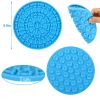 2pcs Dog Lick Pad Pet Shower Grooming Slow Feeder Dog Distraction Mat Slow Treat Dispensing Mat With Powerful Suction Cats Slow Feeder Li - Blue & Red