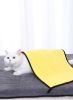 New coral velvet speed pet dry towel dog cat bath towel soft absorbent pet bath towel - [For adult cats] 30 * 60cm - yellow