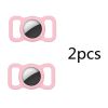 2pcs Pet Silicone Protective Case Dog Cat Collar Loop For Apple Airtags Cover For Air Tags Locator Tracker Anti-lost Device New - pink 2pcs