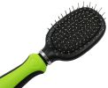 Pet Life Flex Series 2-in-1 Dual-Sided Pin and Bristle Grooming Pet Brush - Green