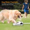 Dog Water Fountain Outdoor Dog Pet Water Dispenser Step-on Activated Sprinkler - White