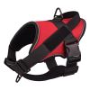 Dog Harness; large dog training tactical chest strap; K9 pet chest strap; vest type reflective dog rope; explosion-proof impulse traction - Red - S