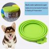 Pet Food Can Covers; Universal Safe Silicone Dog & Cat Food Can Lids; pack of 2 - Deep Blue