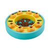 Dog Puzzle Food Feeder Slow Feeding Bowl Interactive Toy Dog Treat Dispensing Toy - Blue