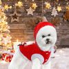 Pet Christmas Clothes Santa Claus Reindeer Antlers Costume Winter Outfit New Year Coat - S