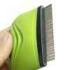 Pet Life 'Grazer' Handheld Travel Grooming Cat and Dog Flea and Tick Comb - Green