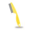 Pet Flea Tick Remover Dog Cat MultiColor Stainless Steel Comfort Hair Grooming Comb Protect Flea Lice Removal Hair Cleaner Comb - Yellow - L