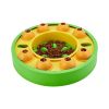 Dog Puzzle Food Feeder Slow Feeding Bowl Interactive Toy Dog Treat Dispensing Toy - Green