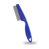 Pet Flea Tick Remover Dog Cat MultiColor Stainless Steel Comfort Hair Grooming Comb Protect Flea Lice Removal Hair Cleaner Comb - Blue - L