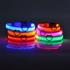 Glow-In-The-Dark Pet Collar For Dog & Cat; LED Dog Collar For Night Walking; USB charging - Pink - L