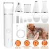 4 In 1 Electric Pet Dog Cat Grooming Kit Cordless Rechargeable Pet Hair Trimmer - White