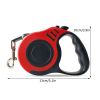 Pet Leash For Dog & Cat; Retractable Dog Leash Automatic Telescopic Tractor Dog Rope For Outdoors; dog leash - Red - M