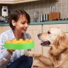 Dog Puzzle Food Feeder Slow Feeding Bowl Interactive Toy Dog Treat Dispensing Toy - Green