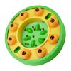 Dog Puzzle Food Feeder Slow Feeding Bowl Interactive Toy Dog Treat Dispensing Toy - Green