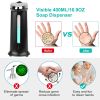 Automatic Soap Dispenser 16.9OZ Anti-slip Sensor Refillable Hand Gel Desktop Dispenser 2 Drop Volume Adjustment - Black