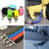 Pet Dog Cat Car Seat Belt For Accessories Goods Animals Adjustable Harness Lead Leash Small Medium Travel Clip French Bulldog - yellow