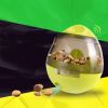 Pet Dog Treat Toy Tumble Leaky Ball Food Dispenser Toy Slow Feeding Interactive Training Toy - Yellow Green