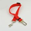 Pet Dog Cat Car Seat Belt For Accessories Goods Animals Adjustable Harness Lead Leash Small Medium Travel Clip French Bulldog - Red