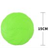 Pet UFO Toys New Small Medium Large Dog Flying Discs Trainning Interactive Toy Puppy Rubber Fetch Flying Disc 15CM - Green