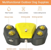 Dog Sprinkler Outdoor Canine Water Fountain Easy Paw Activated 2 Aqua Outlet Modes Hose Dispenser for Big and Small Dogs - Yellow