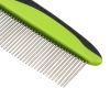 Pet Life Grip Ease' Wide and Narrow Tooth Grooming Pet Comb - Green