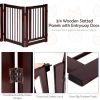 30 Inch Configurable Folding 4 Panel Wood Fence - cherry