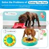 Dog Puzzle Food Feeder Slow Feeding Bowl Interactive Toy Dog Treat Dispensing Toy - Blue